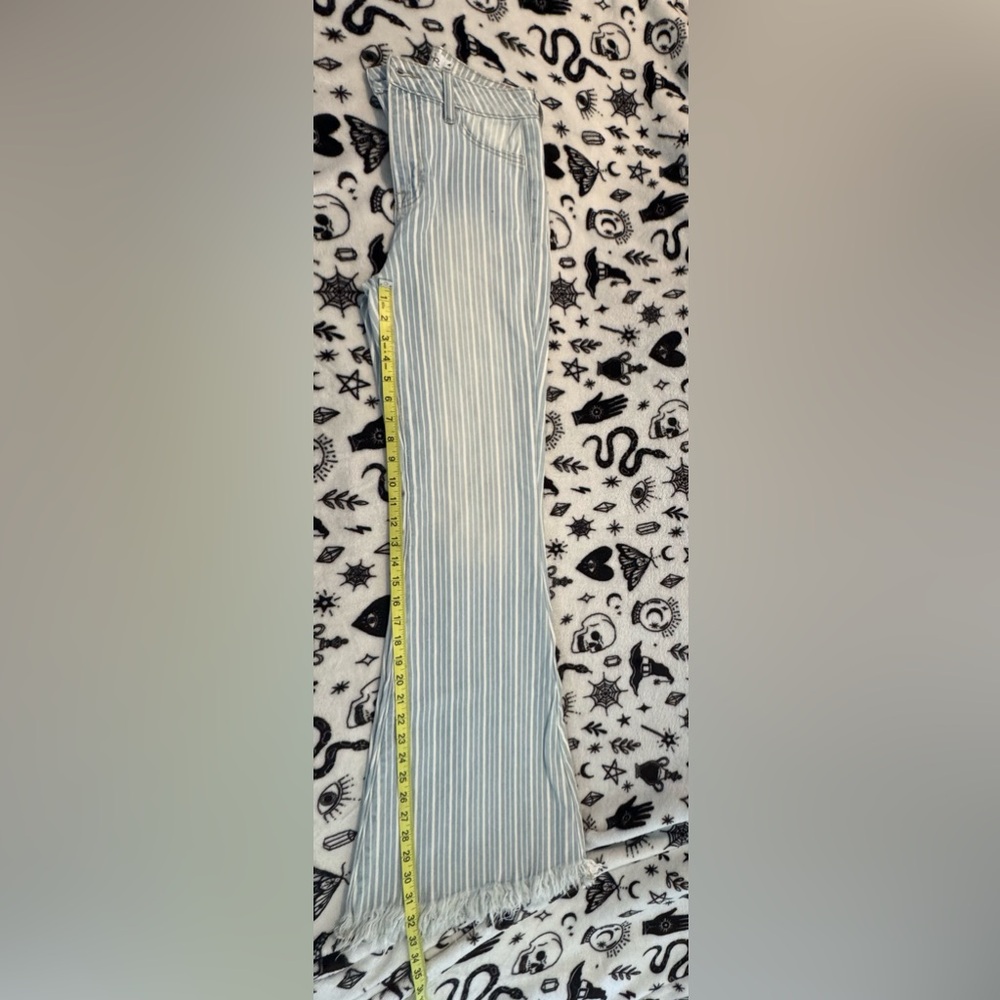 Cello Light Blue and White Striped Pants